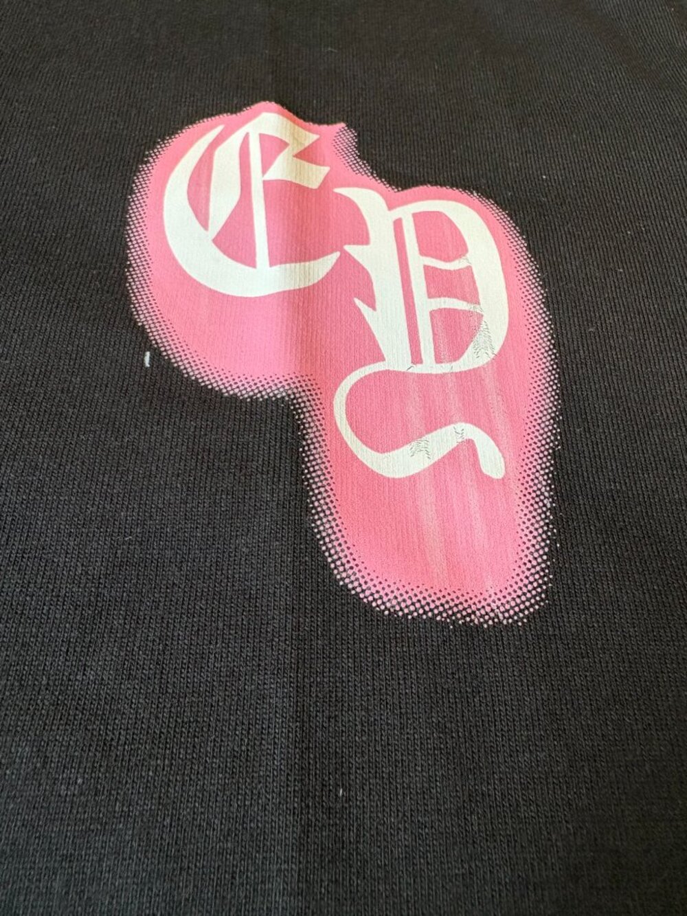Chrome Hearts Black Pink Heart Cross Graphic Tee - Picture 3 of 4